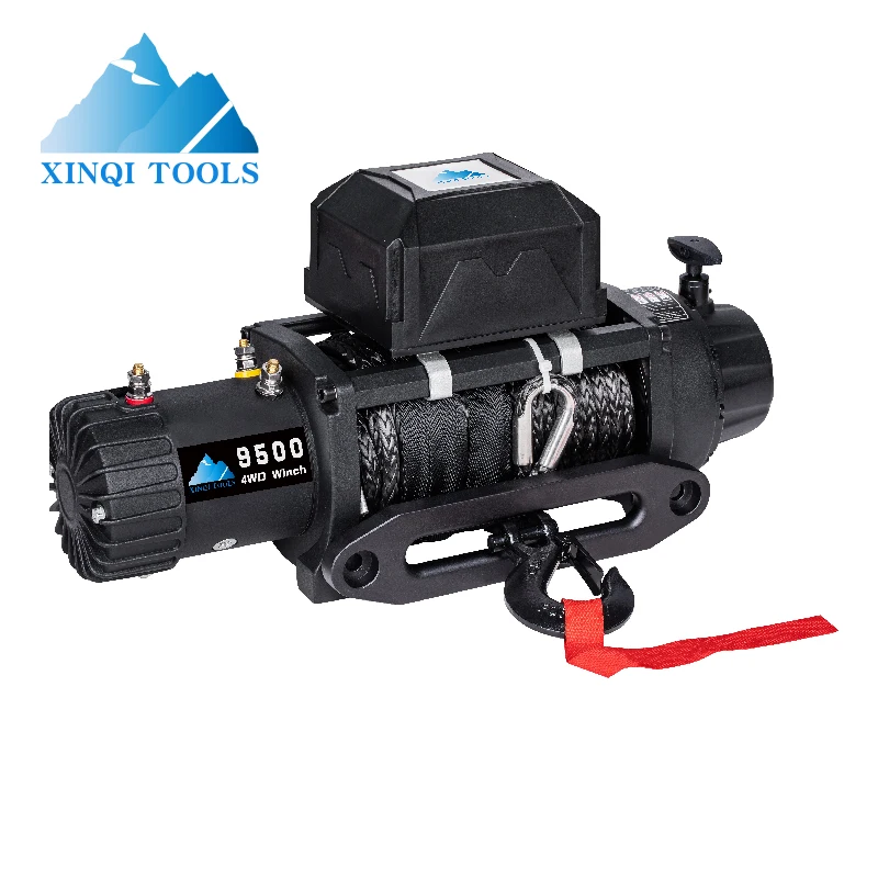 XINQI 9500lb Waterproof IP67 Electric Winch 12V Winch with Wireless Handheld Remotes For Offroad Car