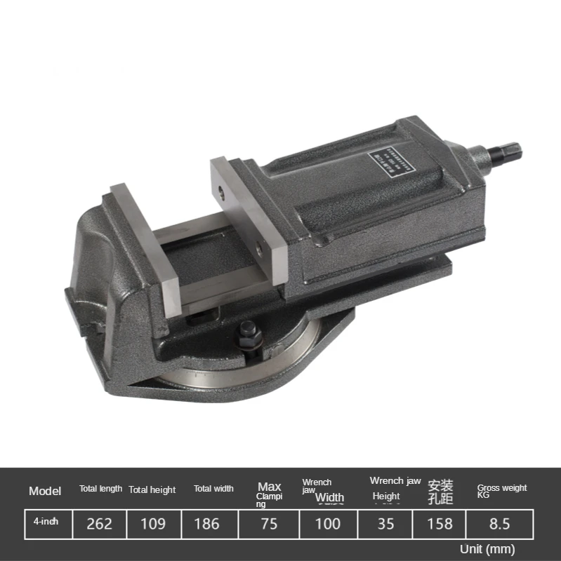 3 Inch/4 Inch Heavy Duty Milling Machine with Flat-Nose Pliers Vise Drilling Machine Precision Angle Solid Bench Vise