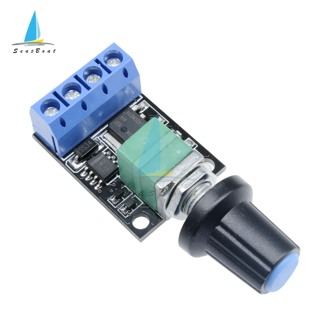 DC 5V-16V 10A PWM DC Motor Speed Controller Governor Stepless Speed Regulator LED Dimmer for LED Light Control 12V