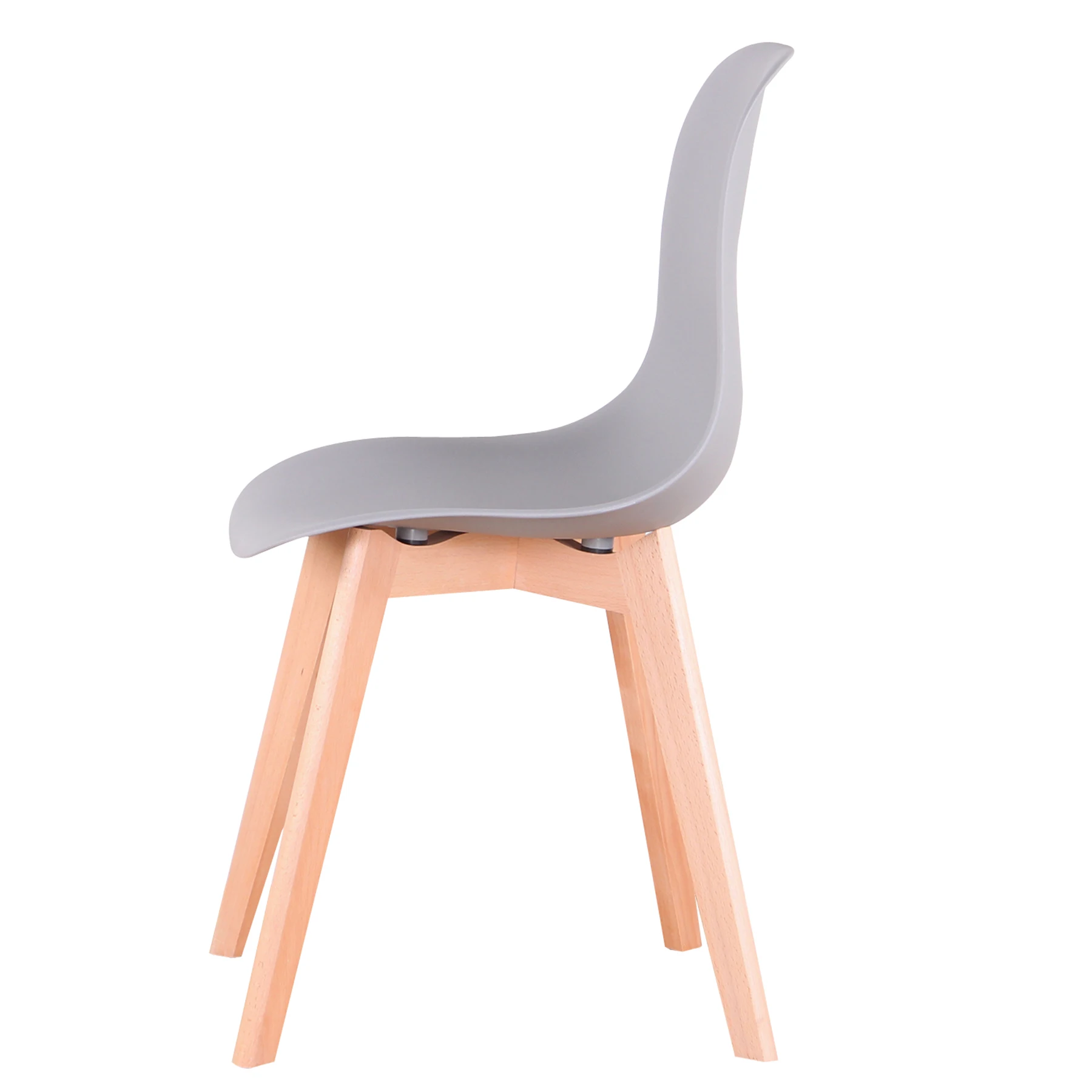 Egoonm Set mit 4 nordischen mittelalter lichen Esszimmers tühlen mit Massivholz beinen für Wohnzimmer Esszimmer Schlafzimmer Arbeits zimmer (weiß/schwarz/grau) – Detail 3