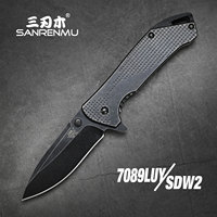 SANRENMU 7089 LUC Outdoor Pocket Folding Knife Camping Hunting Fishing Rescue EDC 12C27 Blade Stainless Steel Handle Tool Knives