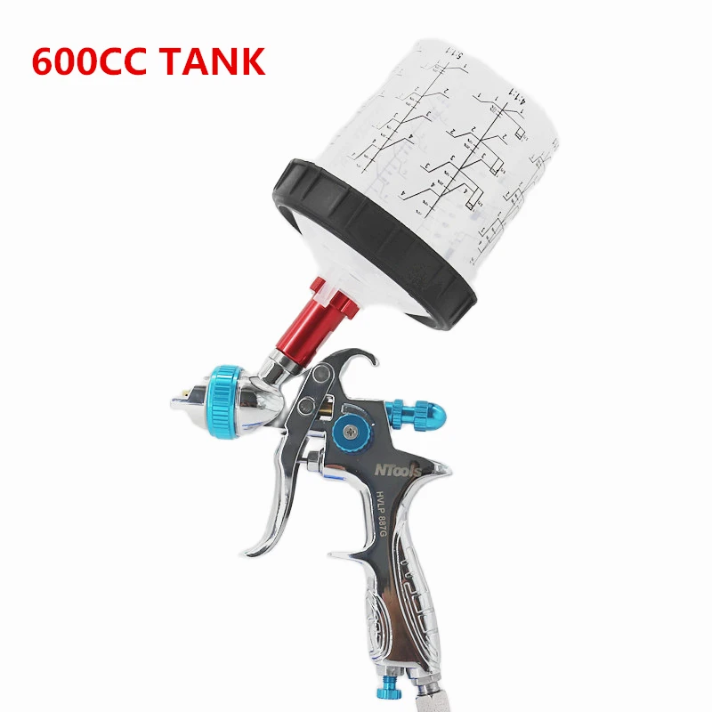 

Пистолет-распылитель с адаптером для смешанного бака, пневматический пистолет-распылитель 600cc или 400cc с быстроразъемным баком без стирки, чашка для Смешивания Краски