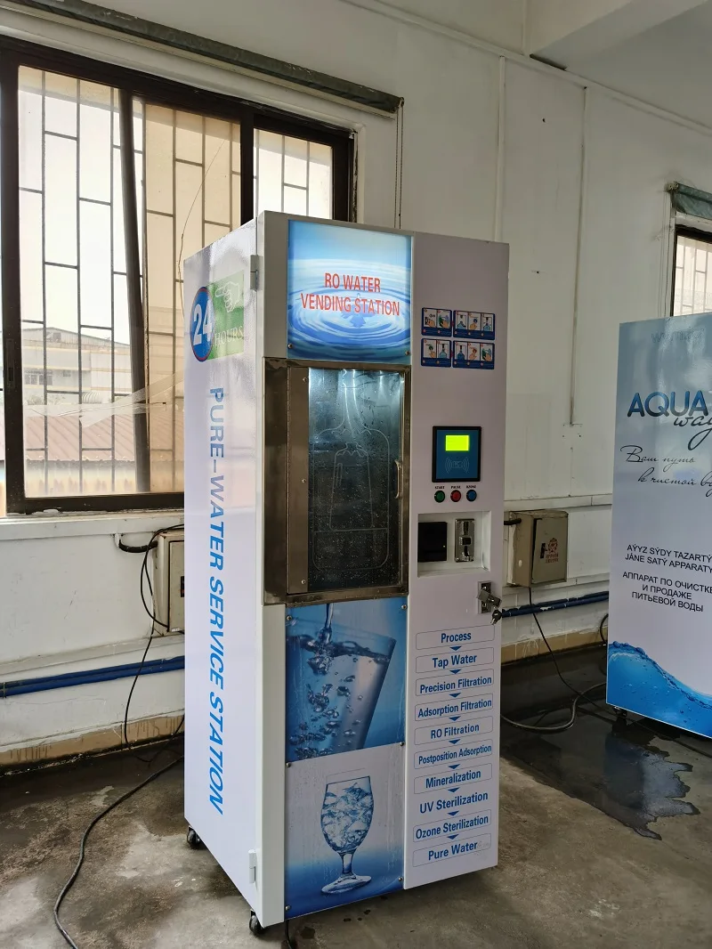 Commercial 800GPD Pure Water Vending Machine for Drinking Water with IC Card Bill and Remote Monitoring