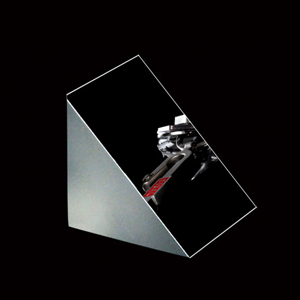 Imagem -03 - Prisma de Reflexão Interna do Ângulo Reto Prisma Triangular Óptico Superfície Reflexiva do Espelho Alumínio Revestido e Preto 10*10*10 mm