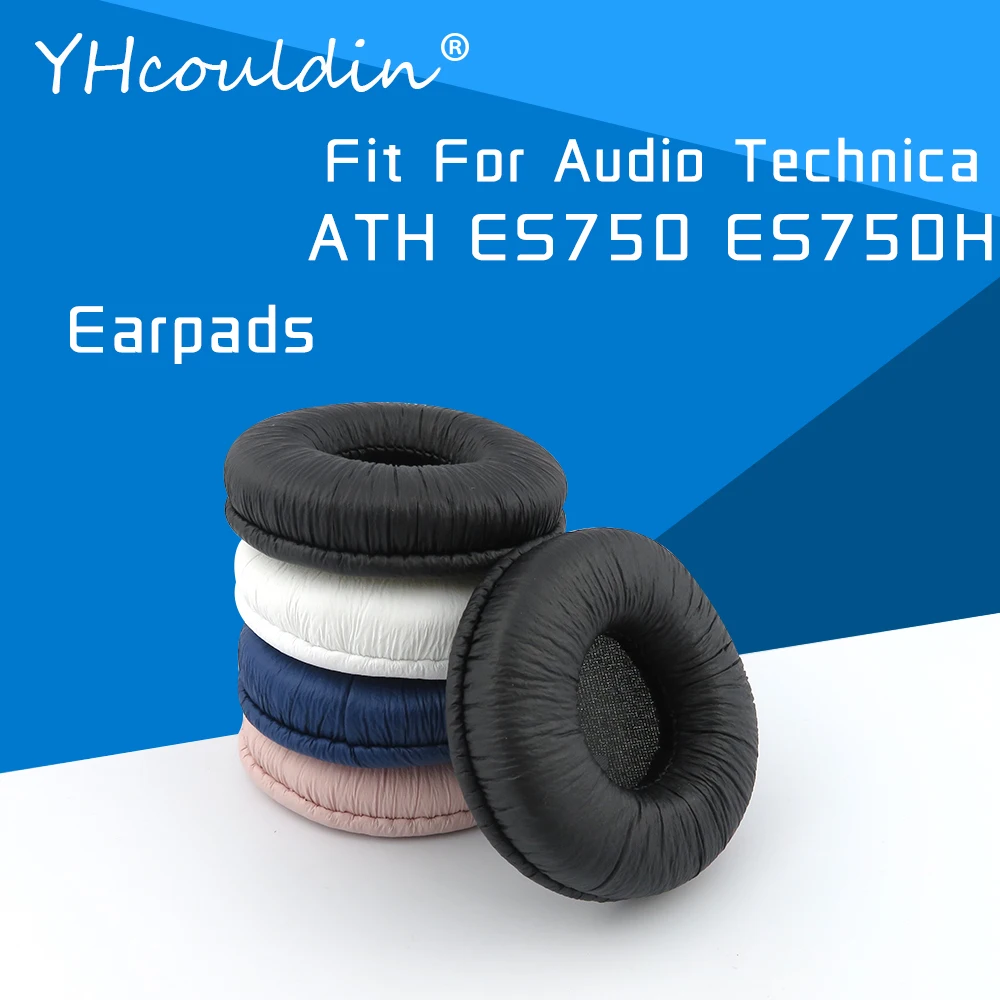 Earpads For Audio Technica ATH ES750 ES750H Headphone Accessaries Replacement Ear Cushions Wrinkled Leather Material