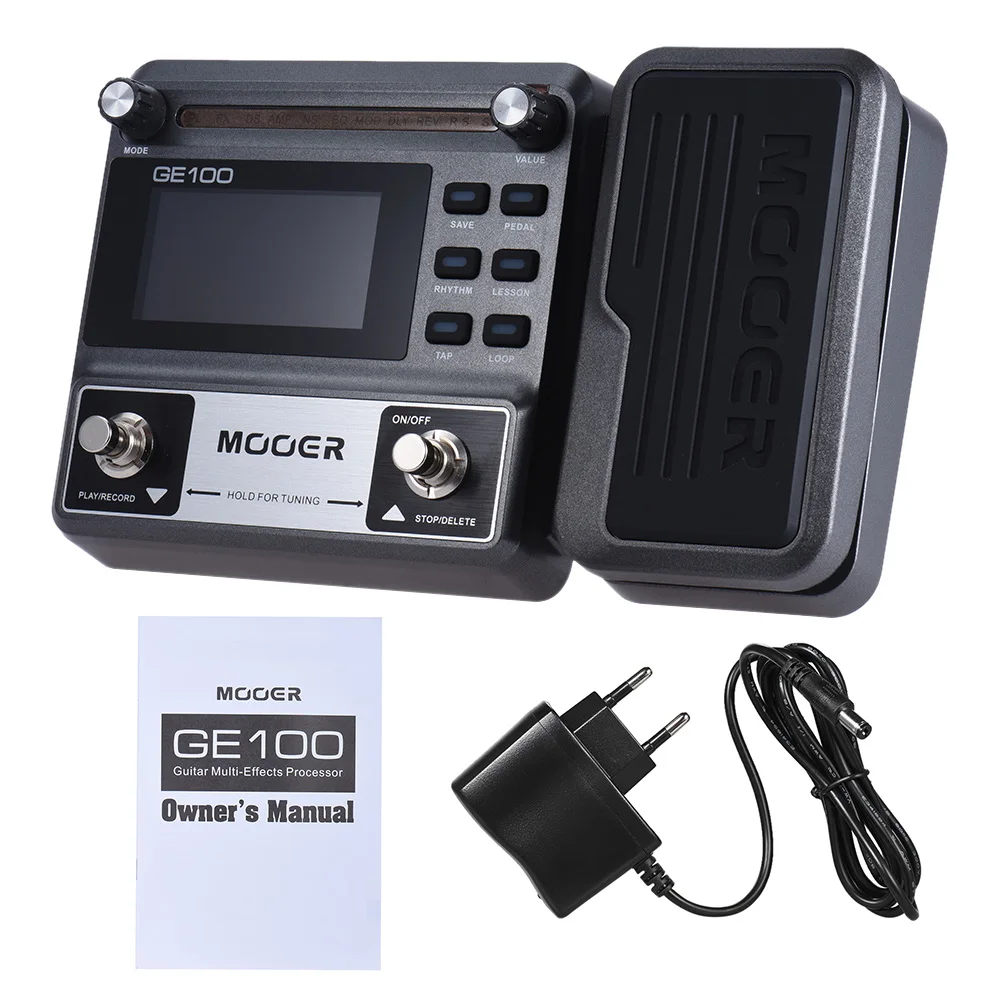 MOOER GE100 Guitar Multi-effects Processor Effect Pedal with large