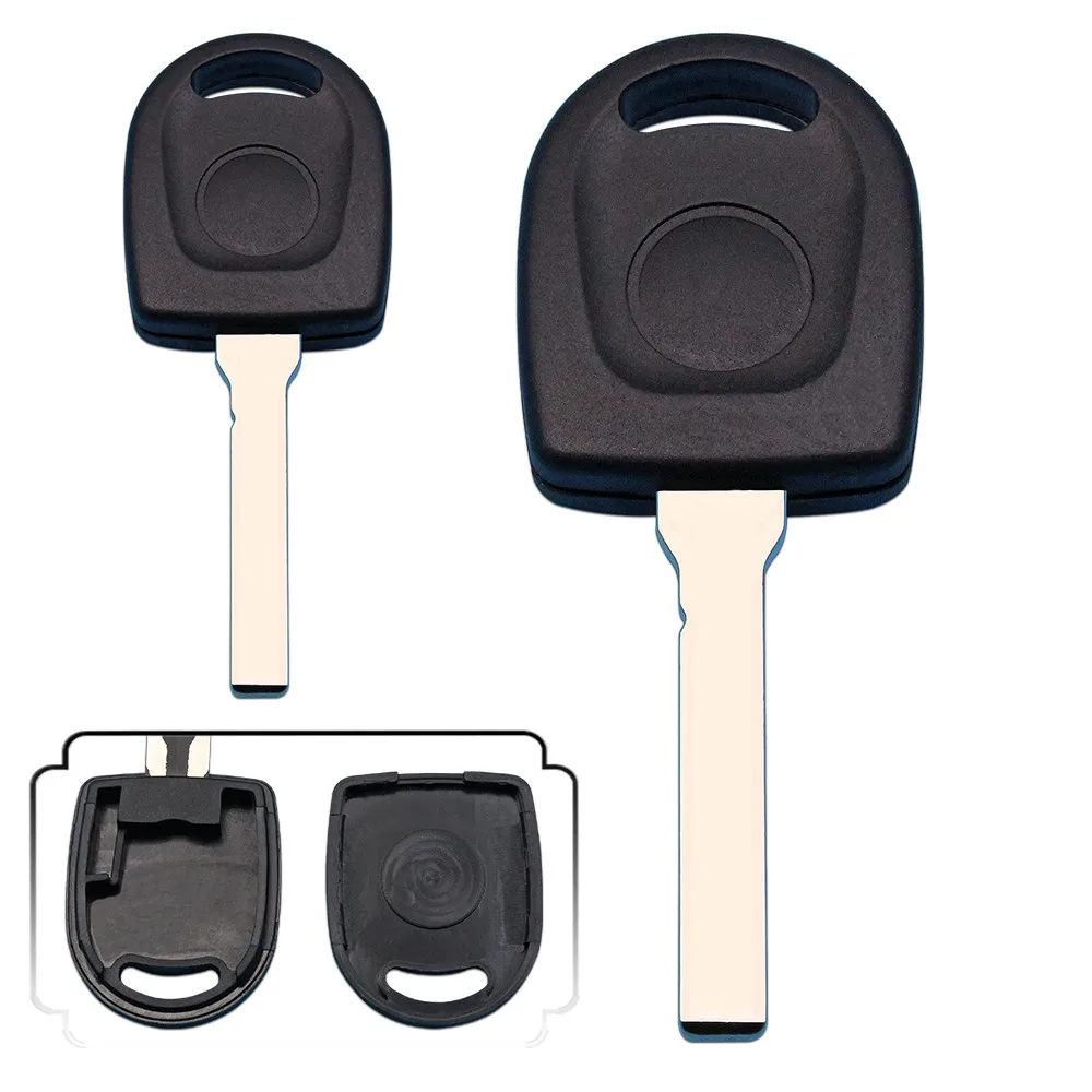 Keychannel 10PCS/LOT Transponder Key Shell HU66 HU162 Blade Chip Head Case Spare Car Key for Golf Polo Passat Tiguan ID48 MQB48