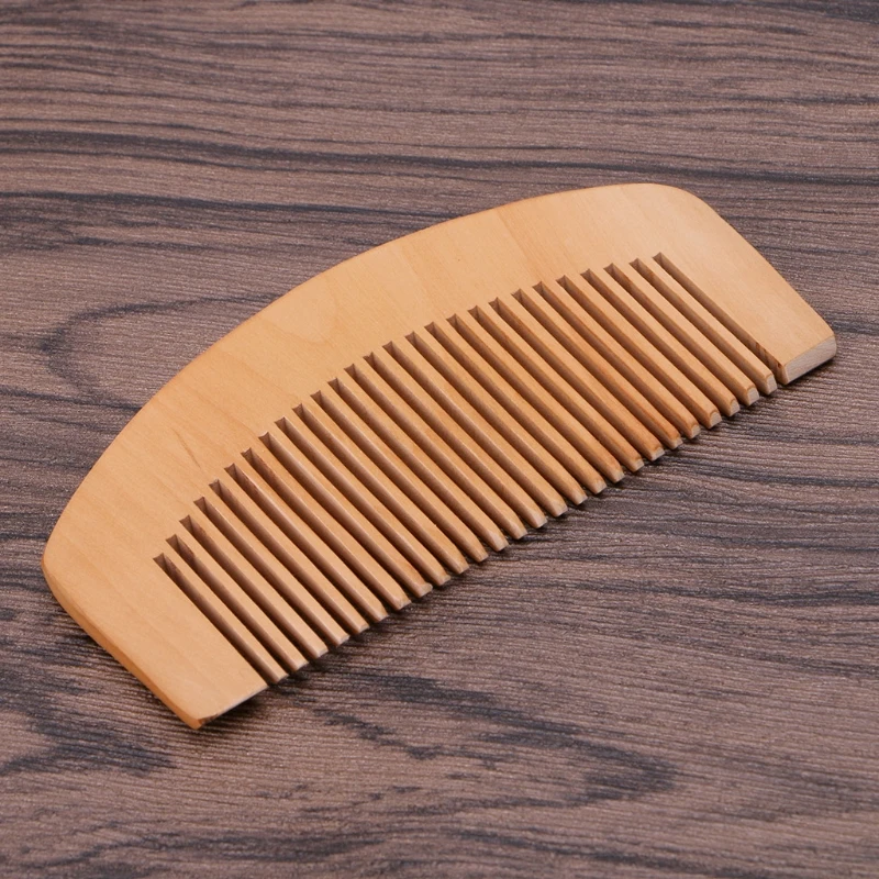 Peach Wood Comb Fine Tooth Head Massage Hair Care Beard Mustache Anti-static