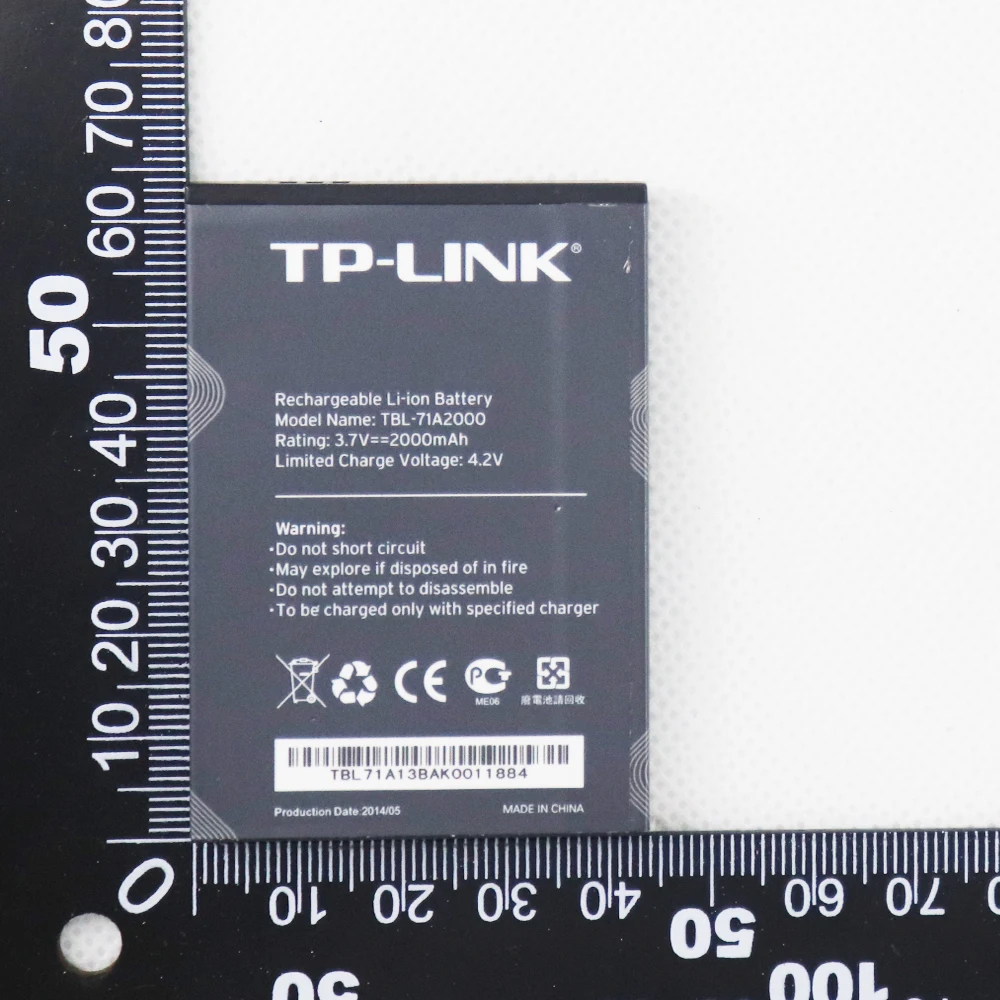 3.7V 2000mAh TBL-71A2000 For TP-Link TL-TR861 2000L TL-TR761 M5250 M5350 M7000 M7200 M7300 4G LTE WIFI Router Modem Battery