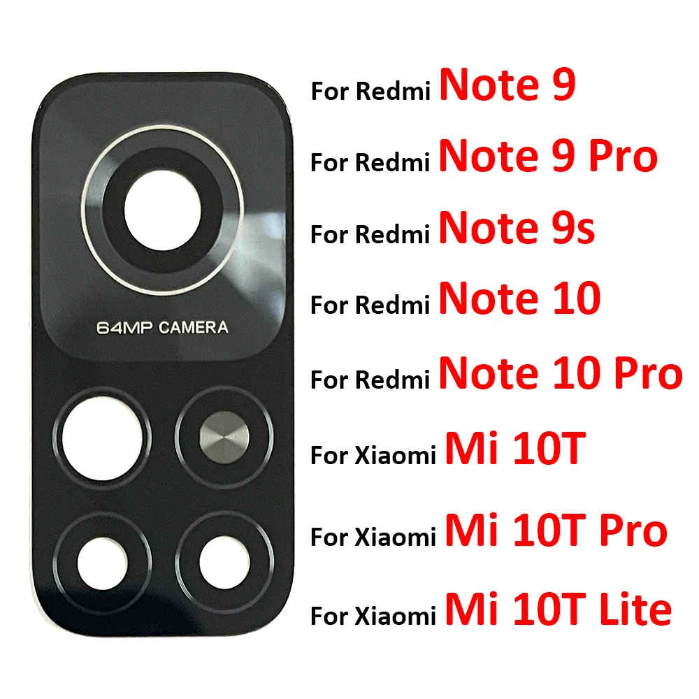 2 adet arka arka kamera cam Lens Xiaomi Redmi için not 9 9S 10 10s Pro 9A 9C 5G / Mi 10 10T not 10 Pro 11 Lite yapıştırıcı ile