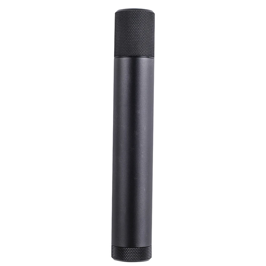 20.8CM*3.2CM Three-In-One Zinc Alloy Cigar Tube With Cigar Holder,Multifunctional Cigar Moisturizing Tube,Black  Cigar Pipe