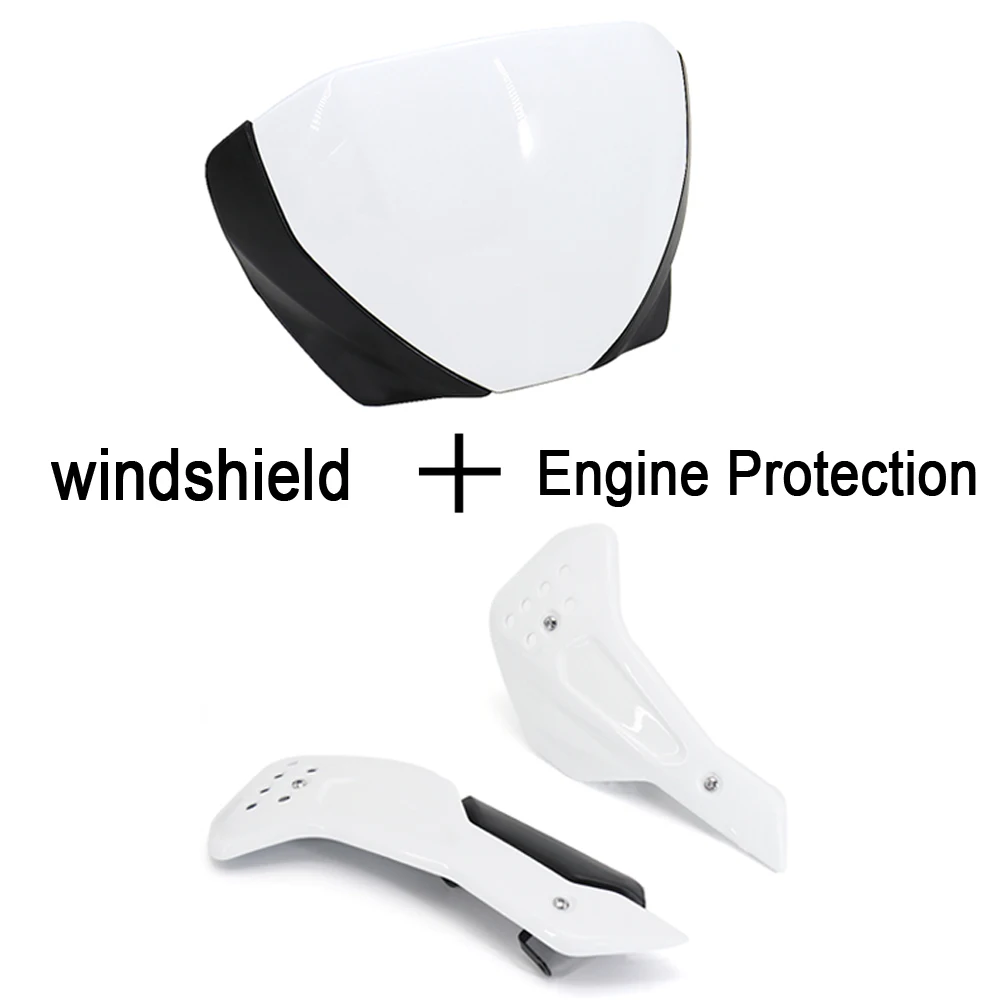 2021 For Trident 660 Motorcycle Parts Windshield Windscreen Deflector And Side Engine Belly Protection Plates Lower Fairing image 3