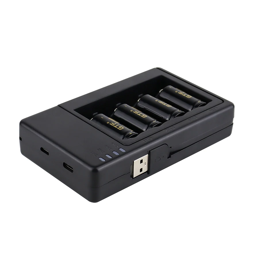 GTF 16340 3.7V 700Mah CR123A Pin Sạc LI-ion Cho Đèn LED Kèm USB Thông Minh Pin Sạc CR123