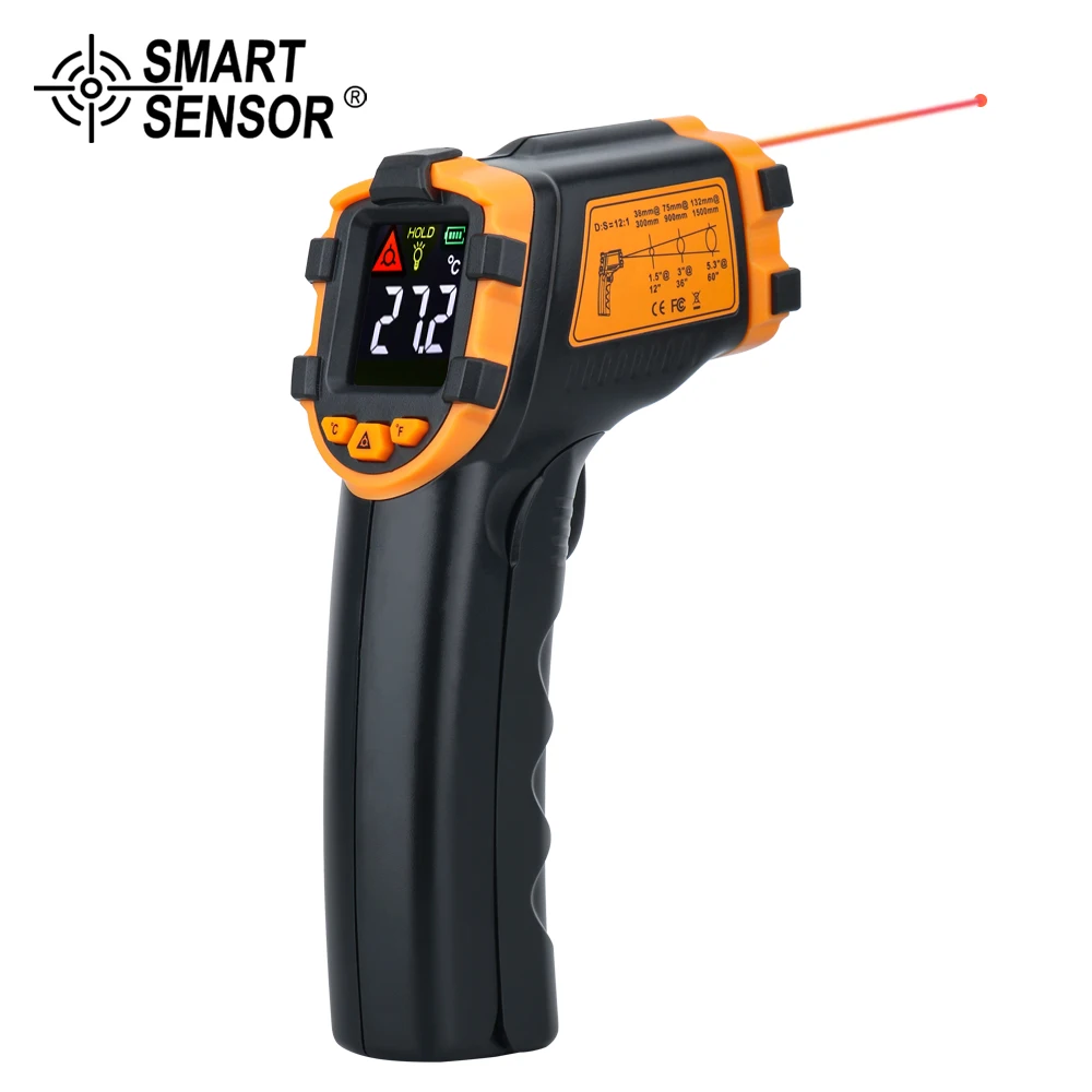 ST390+ ST490+ Temperature Meter Thermometer infrared Digital LCD Industrial Outdoor Laser Pyrometer IR Thermometer