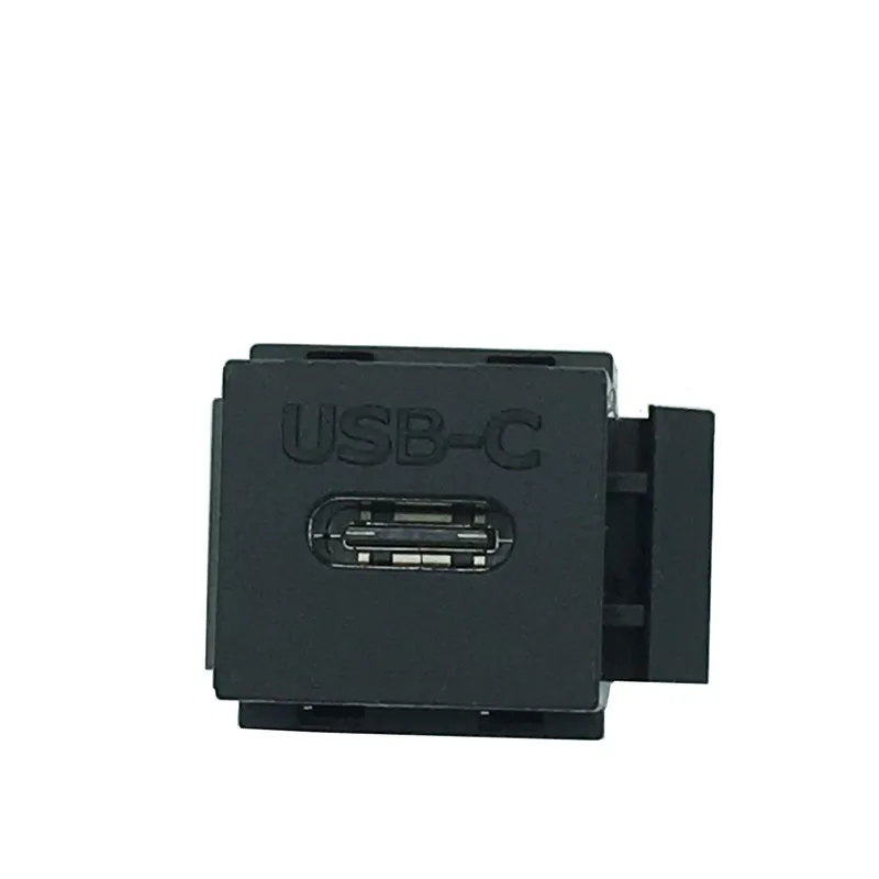 USB C Keystone Jack, Tipo-C Conector, Inserção Keystone, Fêmea para Fêmea para Placa de Parede, Painel, USB 3.1