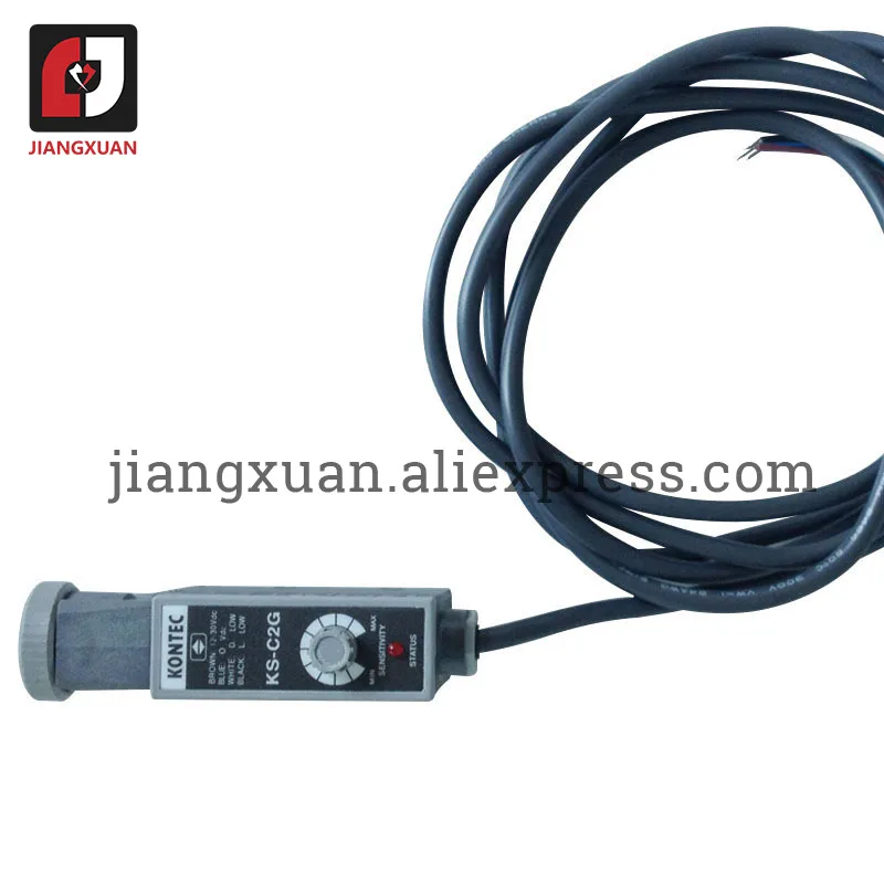 Interruptor Fotoelétrico Kontec Sensor de Código de Cor Marcador de Cor Ks-c2w Ks-c2g Ks-c2r Ks-c2b Ks-c2rg Ks-c2wg Ks-c2ga Original