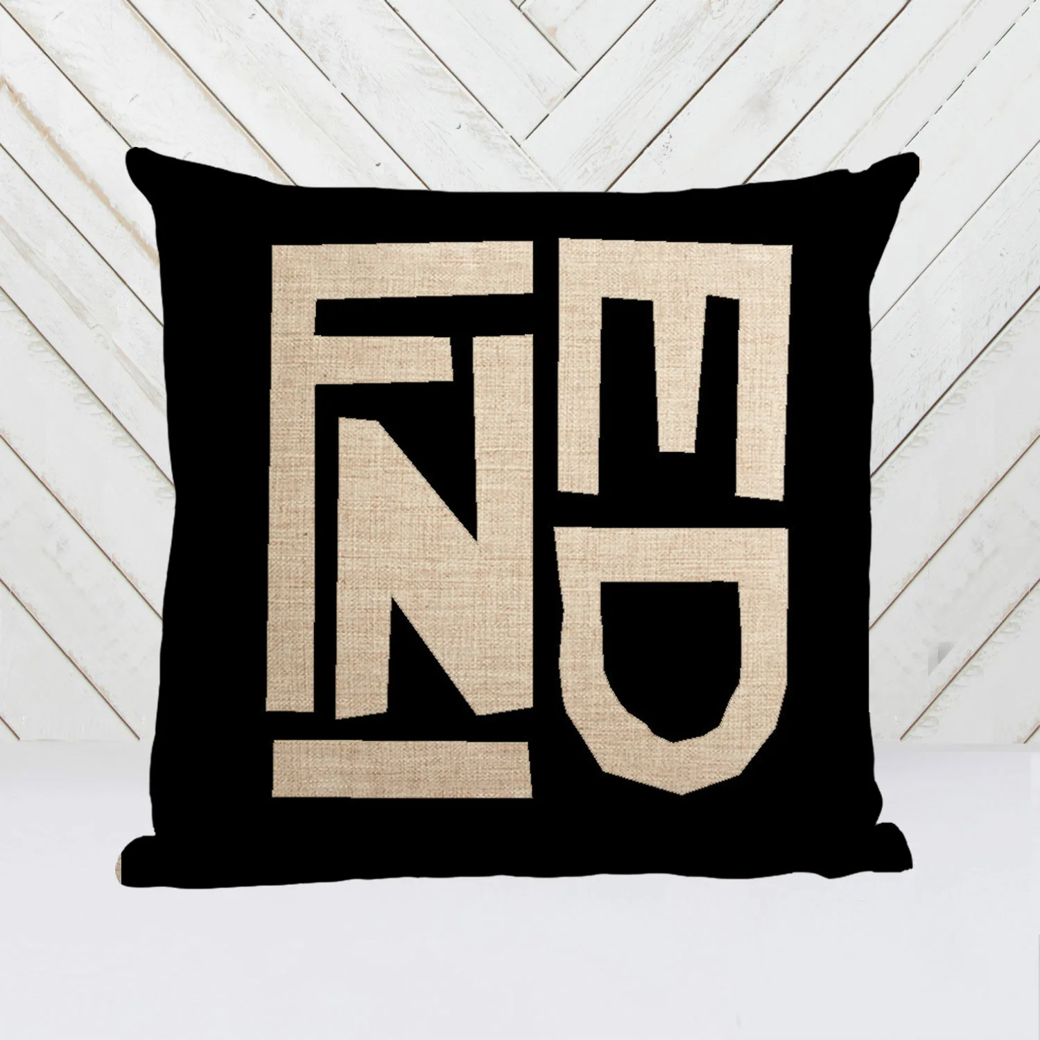 

F pillow cover, Geometry Lattice logo art Paris FF Luxurious throw pillow case pillowcase wholesale