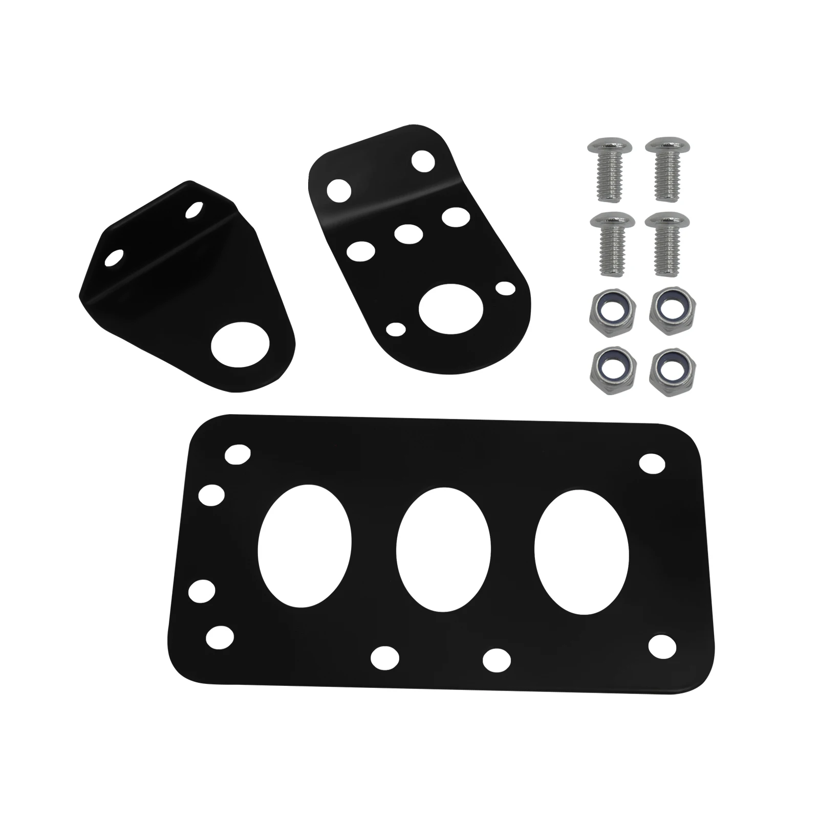 Motorcycle Universal Retro Side Mounted Tail Light Frame License Plate Holder License Bracket Black For Harley XL Bobber Chopper - view 3
