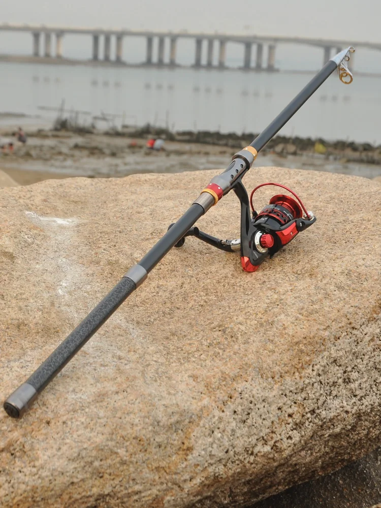 Portable Fishing Rod and Reel Set Tough Carbon Telescopic Travel Sea Boat Rock Rod Spinning Sea Rod All For Feeder Fishing