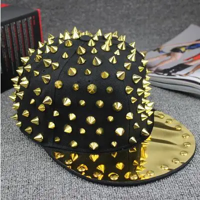 Pumk Hat Rivet Thorn  Nightclub Dance Hedgehog Cap Spikes Performance Sliver