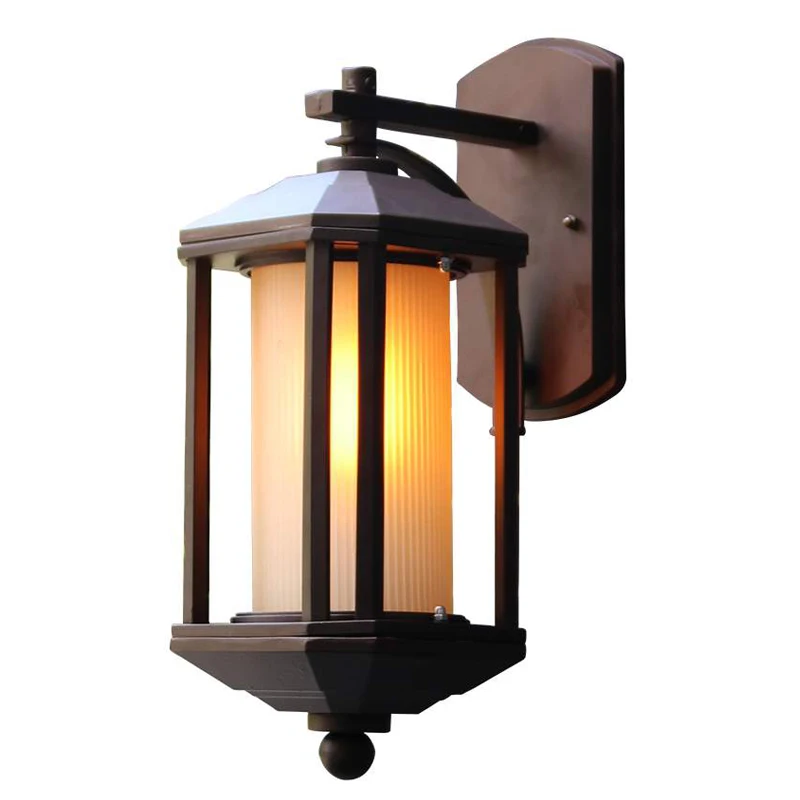 Outdoor Wall Lamp Waterproof Chinese Style Gate Garden Courtyard Retro Exterior Wall Balcony Door Front Lamp