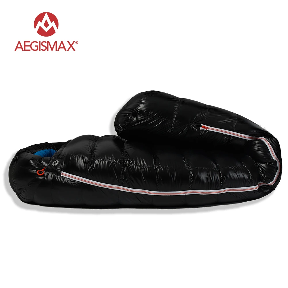 Imagem -05 - Aegismax 2023 95 Branco Penas de Ganso Bolsa de Dormir de Acampamento Inverno Frio Ultraleve Design de Defletor Emenda de Camping Fp800