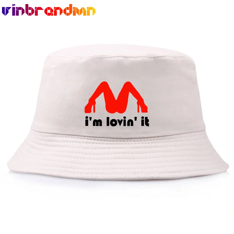 I\'m Loving It Inapropriate Offensive Sex Unisex Panama Bucket Hat Cotton Hat Sun Visor Fishing Fisherman Women Men Hat