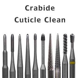 RolinStar Small Metal Carbide Head Milling Cutter Burrs Nail Drill Bit Electric Machine Pedicure manicure Cuticle Clean