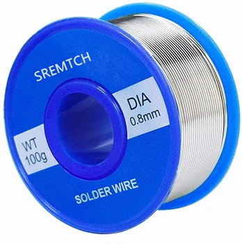 100G ใหม่บัดกรีบัดกรีลวด Rosin Core ดีบุกบัดกรีลวด0.8Mm 2% Flux Reel สายเชื่อม Soldering Wire Roll ความบริสุทธิ์สูงต่ำ Fusion
