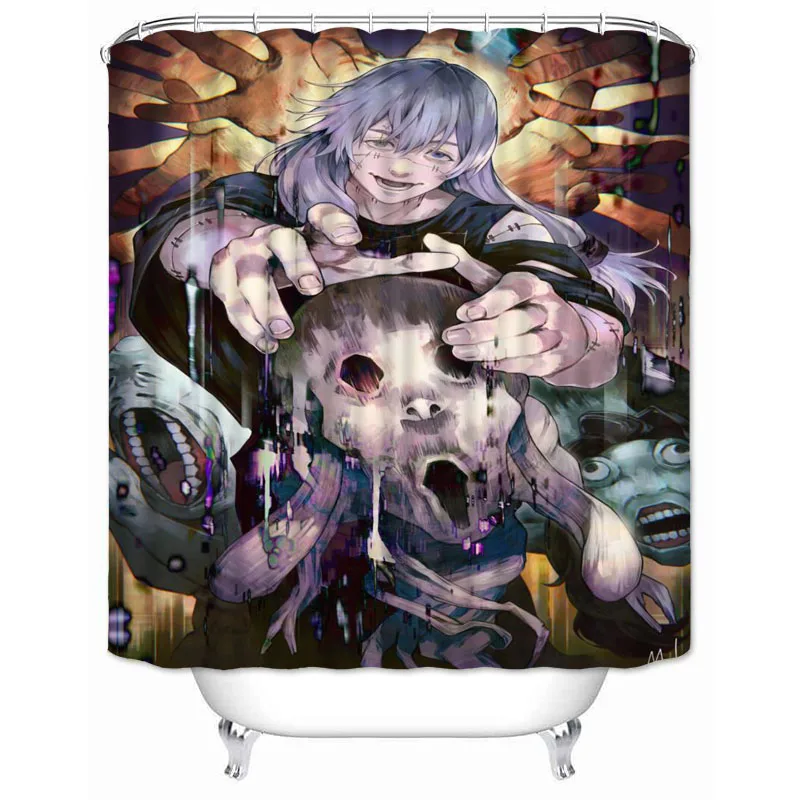 Musife Custom High Quality Jujutsu Kaisen Anime Shower Curtain Waterproof Bathroom Polyester Fabric Bathroom Curtain 12.28