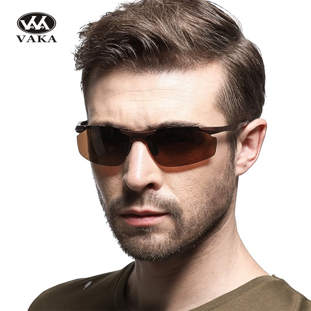 

Vaka Sunglasses Men Polarized Sunglasses Classic Sports Driving Mirror Glasses Aluminum Frame UV400 Sun Glasses Eyewear