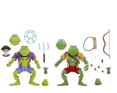 

Original NECA Shredder Krang Turtles Animi Version Mutant Frog Rasputin Genghis Classic Movable Action Figure Toys