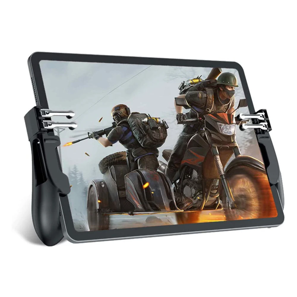 

H11 6 Finger Mobie Controller for PUBG Gamepad Tablet Trigger Handle Portable Game Grip Handles for Ipad iPhone Samsung