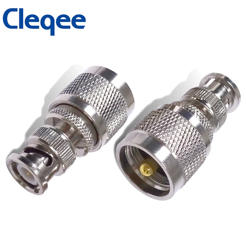 Cleqee 1PC BNC 남성 UHF PL259 남성 플러그 RF 어댑터 커넥터 동축 라디오 안테나 액세서리 C20065