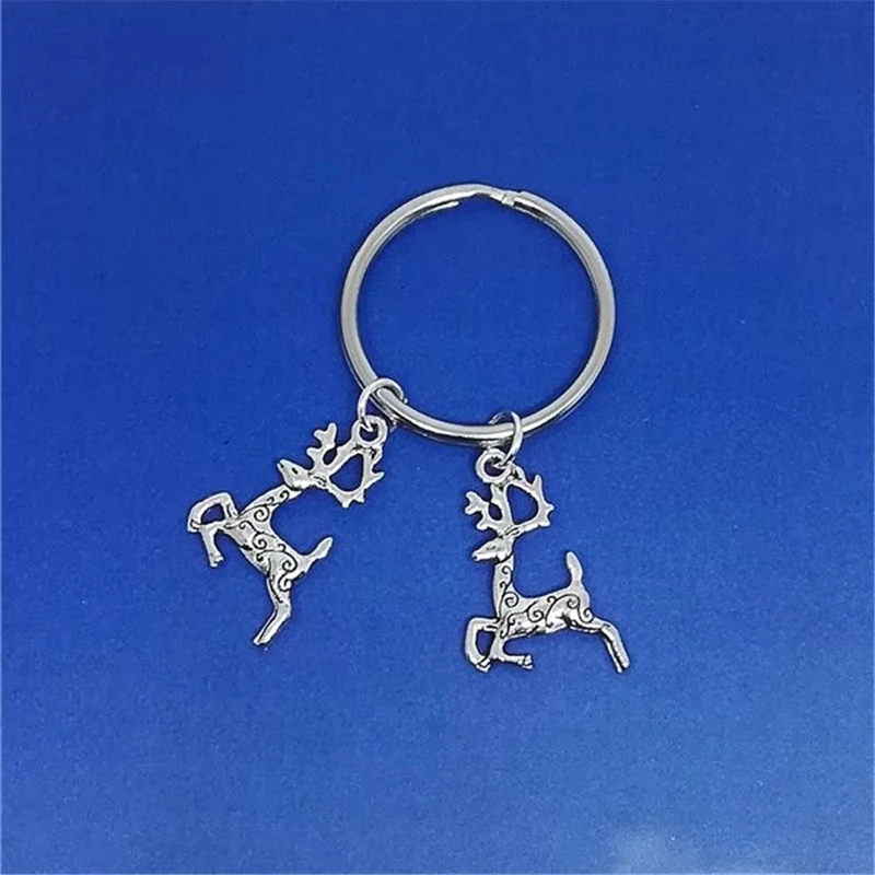 Cartoon Deer Keychain Reindeer Keychain Animal Keychain Gift for Anmimal Lovers, Christmas Gift