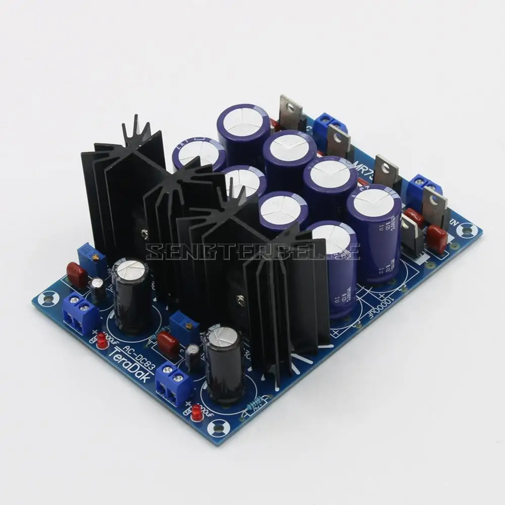 Assemble LT1084 5A AC-DC Dual Power Supply Adjustable Regulator Voltage Board For DIY Audio Amplifier Tube Amp