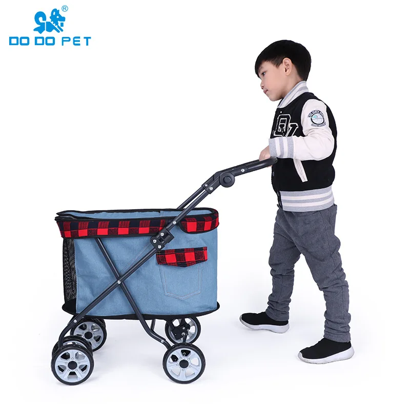 Pet Cart Carrier For Dogs Teddy Puppy Small Cat Foldable Portable Walking Supplies Accessories