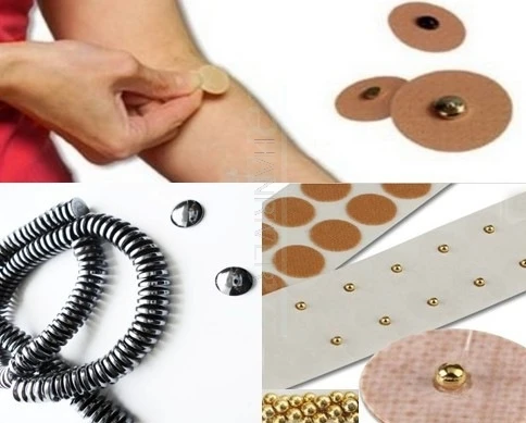 60-200pcslot titanium discs patch magnetic therapy plaster pain relief titan tape massage muscle relax magnet treatment stickers