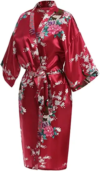 Rayon Robes Women Nightwear Flower Home Clothes Intimate Lingerie Casual Kimono Bath Gown Lady Sexy Night Dress Oversize 3XL