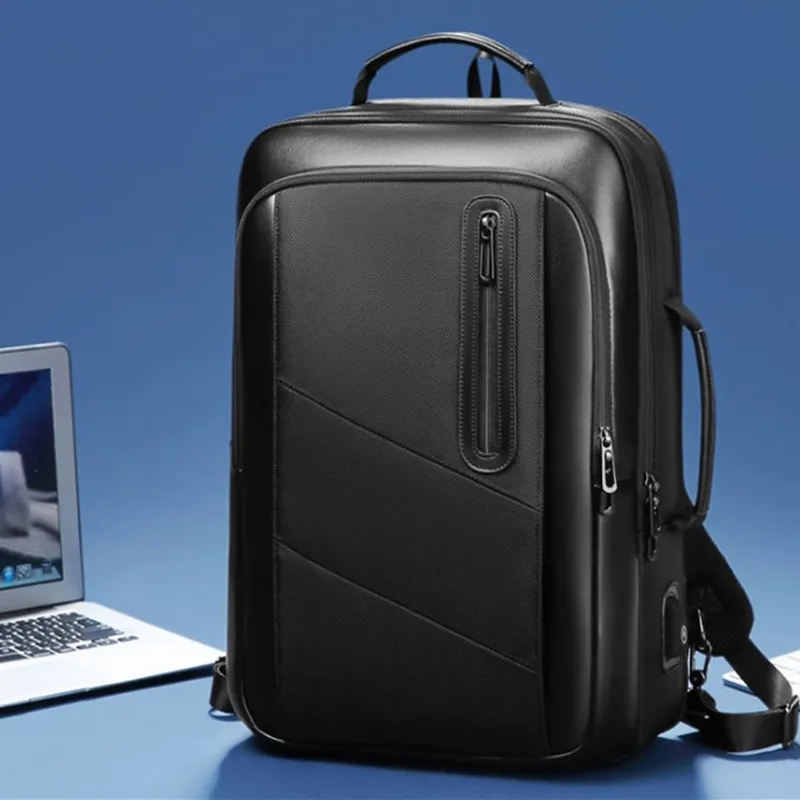 High end business computer bag extended 15.6 inch laptop tablet travel backpack scalable waterproof mobile phone charging port