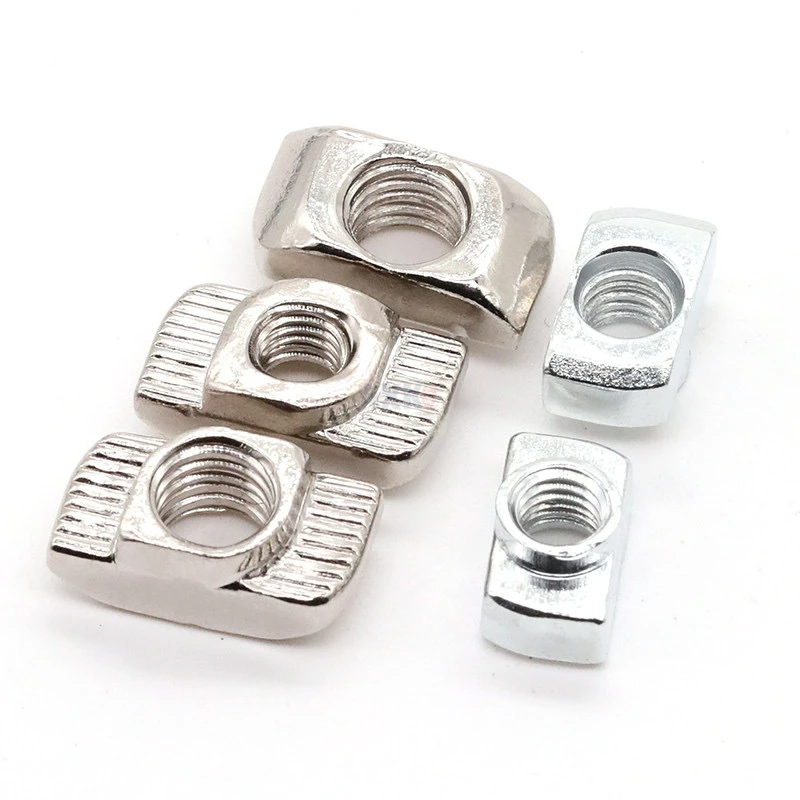 10-100PCS T-nut Hammer Head T Nut M3 M4 M5 M6 M8 Connector Nickel Plated For 20/30/40/45 Series Aluminium Profile Accessories