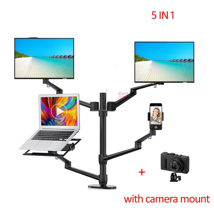 

DK-3 aluminum silver Ergonomics camera desk mount 1/4 inch 32" monitor desktop bracket computer mount full motion column bar