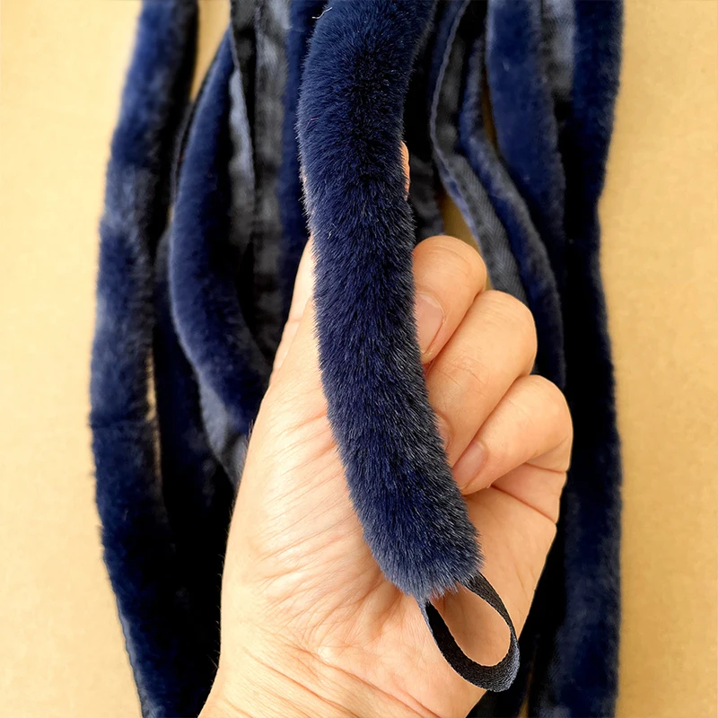 1m 6Colors Artificial Rabbit Fur Ribbon DIY Crafts Fluffy Clothes Sewing Trimming Fabric Decoration Tapes