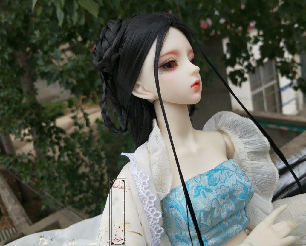 

Аксессуары для кукол BJD в масштабе 1/4, 1/3, старинный китайский костюм Ханьфу, длинный парик феи для кукол BJD/SD MSD SD13, для девочек, A0858