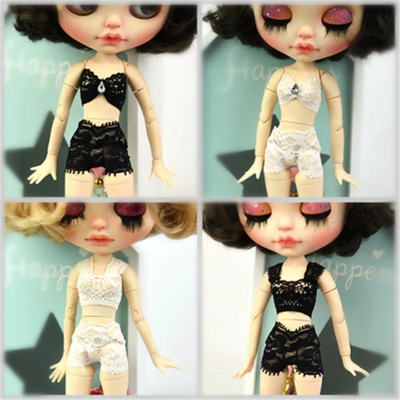 

Unique Design Underwear Bra & Briefs For Blyth Licca Doll Accessories 1/6 Doll Clothes Knickers For Blyth Dolls Top & Underwear