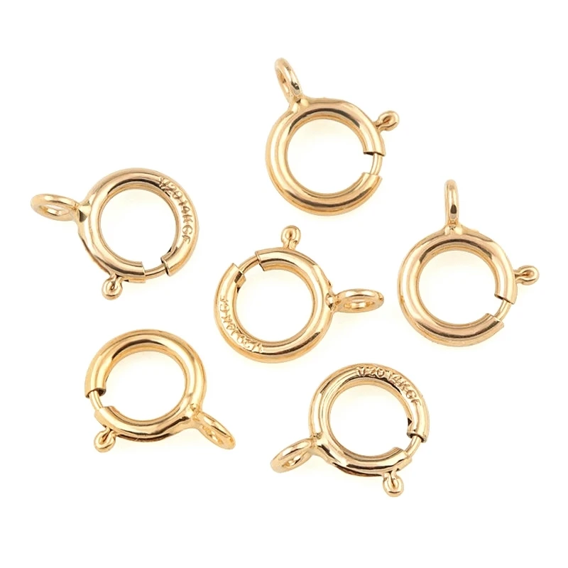 14K Gold Filled Spring Ring Clasps Hooks