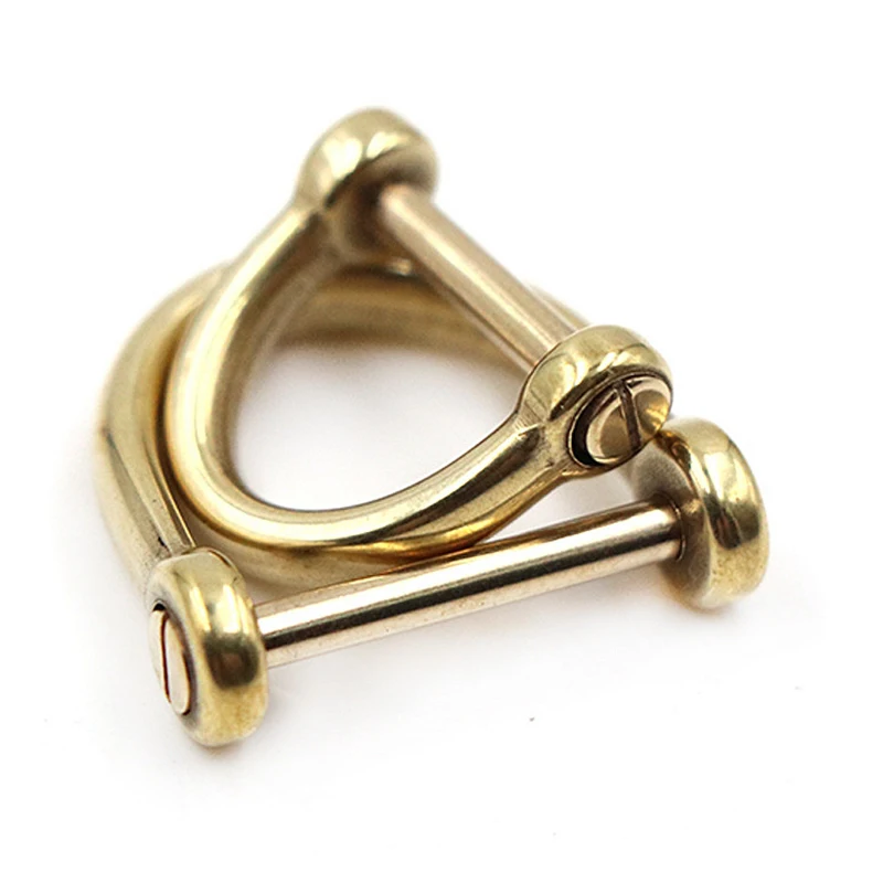 Brass/Stainless Steel Screwed D Ring Clasps Anchor Shackle Adjustable For Key Chain Paracord Bracelet Belt Leather Craft Decor