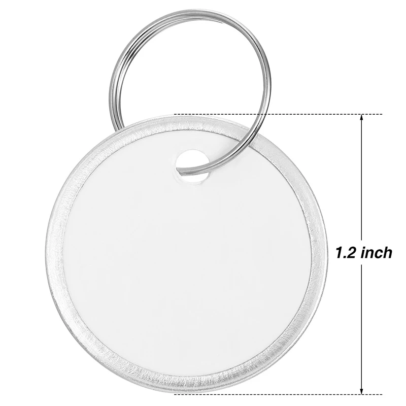 Metalen Velg Tags Key Tags Ronde Papier Tags Met Metalen Ringen White Label Voor Autosleutels En Deur Toetsen (100)