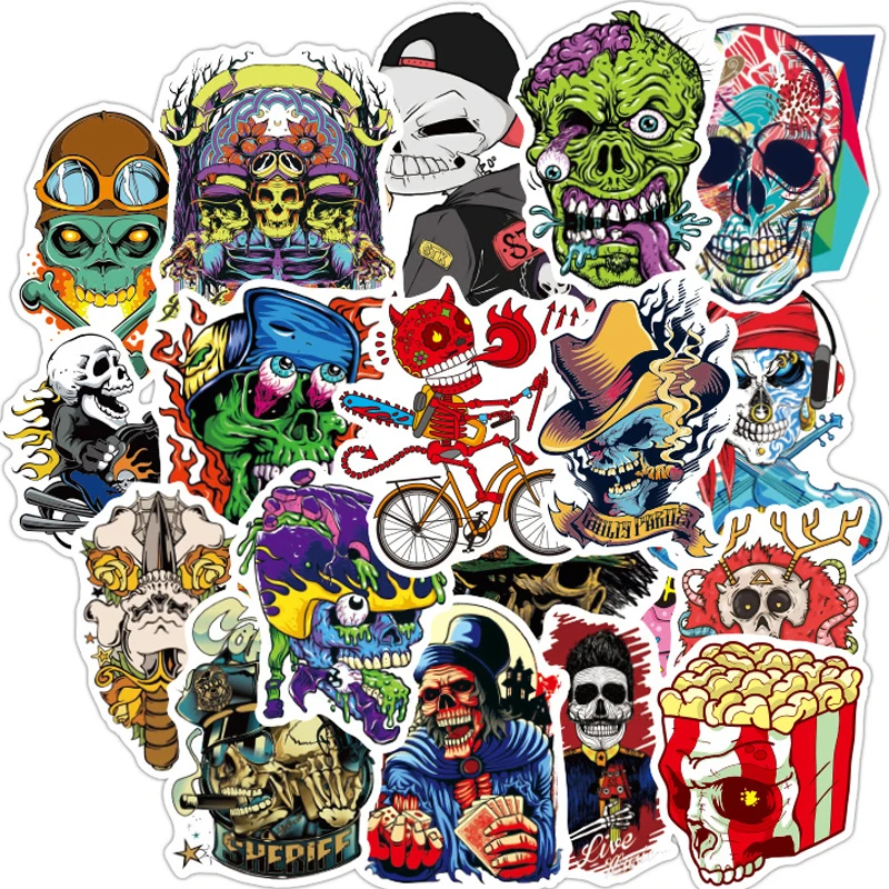 10/30/50PCS Terror Stickers Waterproof DIY Skateboard Luggage Laptop Motorcycle Phone Bike Cool Decal Graffiti Sticker Kid Toy