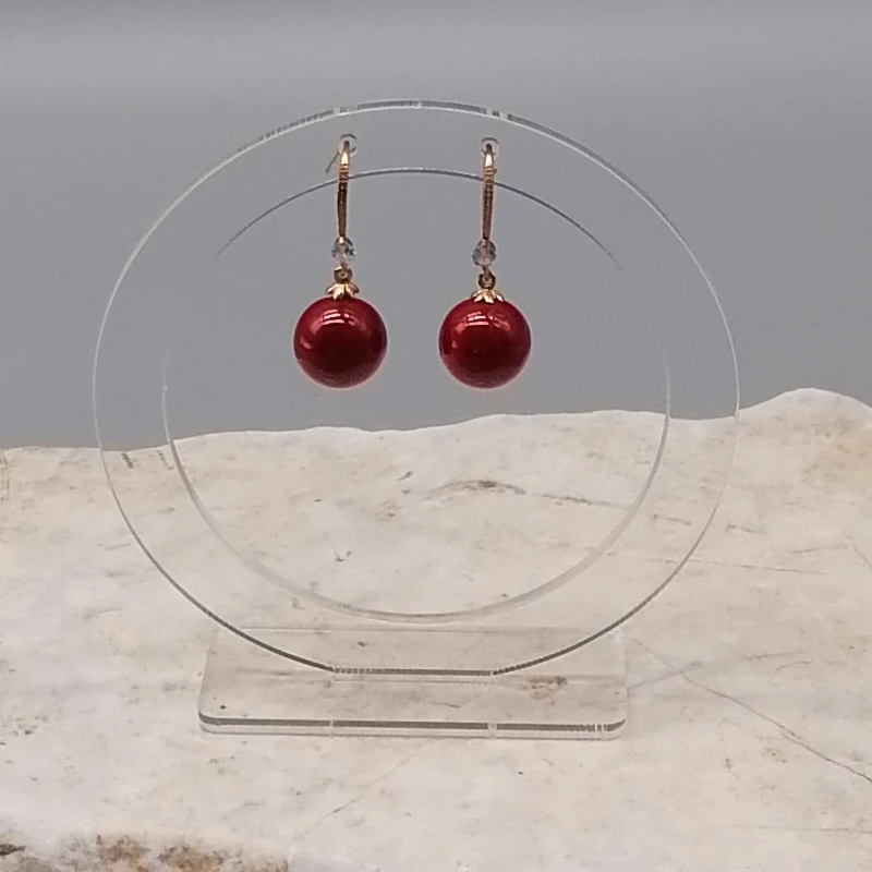 White/Clear Acrylic Round Earring Display Earring Holder Earring Stand Jewelry Display Earring Stud Organizer Crystal Show Rock